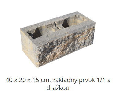 Casser MONO 40 x 20 x 15 cm, základný prvok 1/1