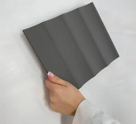 Pravé zakončenie lamely VELUTTO - misty grey