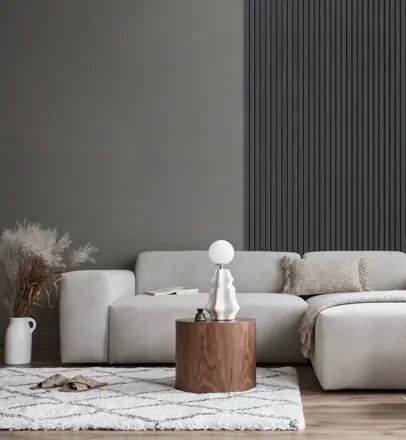Ukončovacia lamela potiahnutá drevenou dyhou VENEER - grafit