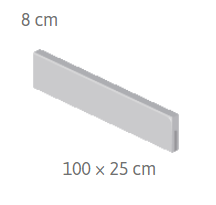 Obrubník ABW 100x25x8 cm