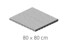 Travertino 80x80 cm terasová dlažba