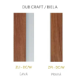Ukončenie ľavé OLMO Dub Craft / Biela
