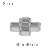 Zatrávňovacia dlažba 8 cm