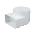 Prechodový prvok koleno 90° Ø 125 mm, 150 × 75 mm