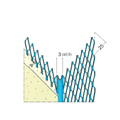 Profil pre suchú výstavbu 3 mm MMG 28 3 mm × 2,5 m
