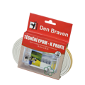 Tesniace profily z EPDM gumy K, 9 × 4 mm, dĺžka 6 m biela