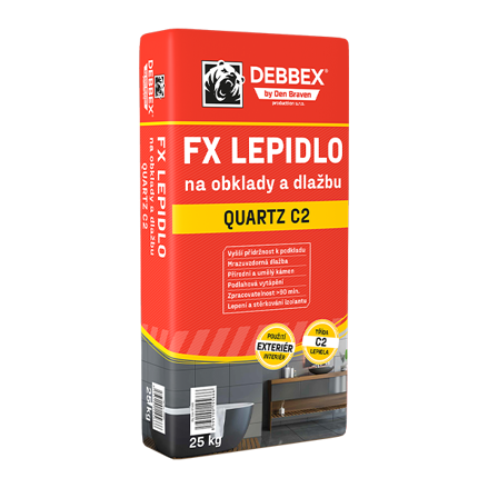 FX lepidlo na obklady a dlažbu QUARTZ C2 25 kg vrece