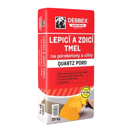 Lepiaci a murovací tmel na pórobetón a tehly QUARTZ PORO 25 kg vrece