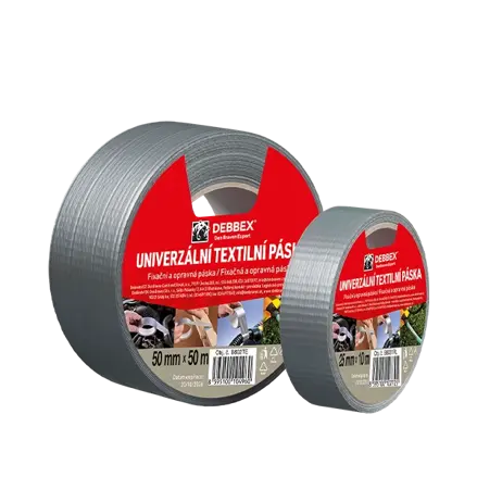 Univerzálna textilná páska 25 mm, dĺžka 10 m strieborná