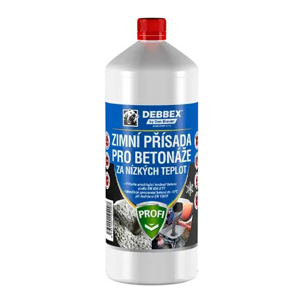 Zimná prísada pre betonáž za nízkych teplôt 1 l fľaša žltkastá