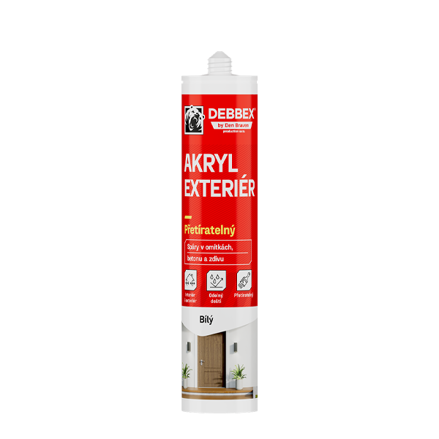 Akryl Exteriér 280 ml kartuša biela