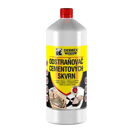 Odstraňovač cementových škvŕn 1 l fľaša transparentná / žltkastá