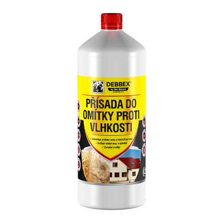 Prísada do omietky proti vlhkosti 1 l fľaša žltkastá