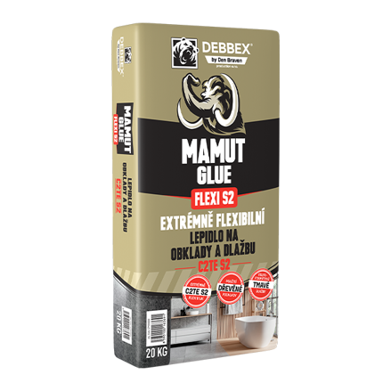 Mamut Glue Flexi C2TE S2 – Extrémne flexibilné lepidlo na obklady a dlažby 20 kg vrece