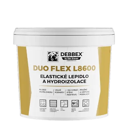 Elastické lepidlo a hydroizolácia DUO FLEX L8600 5 kg vedro béžová