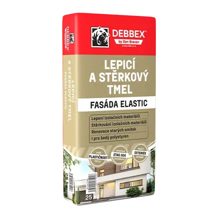Lepiaci a stierkový tmel FASÁDA ELASTIC 25 kg vrece