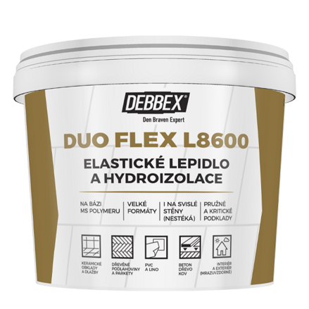 Elastické lepidlo a hydroizolácia DUO FLEX L8600 5 kg vedro béžová