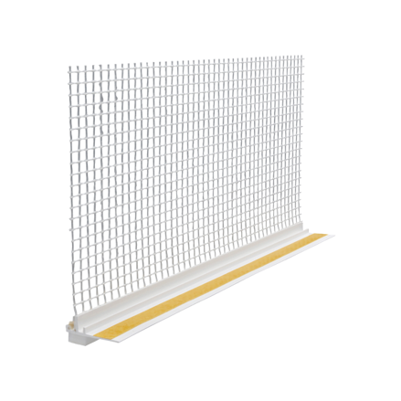 Okenné profily pre zatepľovacie systémy s tkaninou 9 x 100 mm, dĺžka 2,4 m