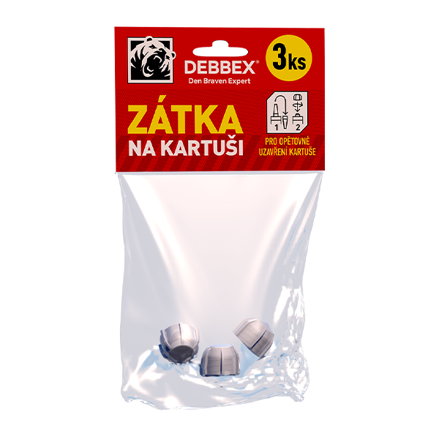 Zátka na kartušu (skrutkovací vršok) 3 ks blister biela