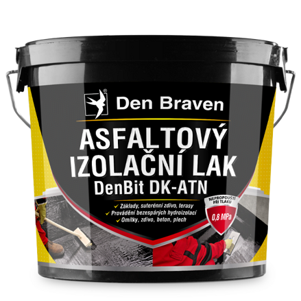 Asfaltový izolačný lak DenBit DK – ATN 9 kg vedro