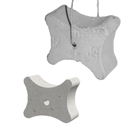 Betonové motýliky 45K24D s drôtikom krytia 45 - 55 - 60 mm