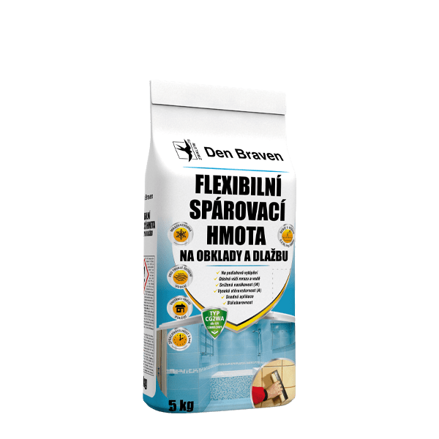 Flexibilná škárovacia hmota na obklady a dlažbu 5 kg vrece tmavo hnedá