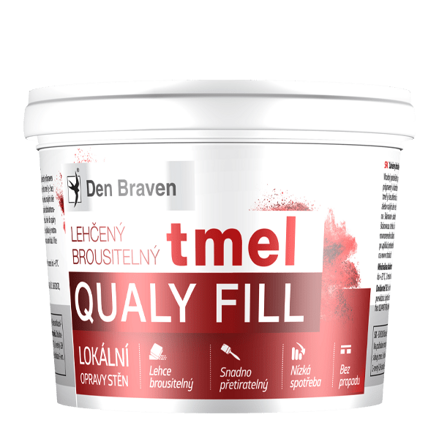 Ľahčený brúsiteľný tmel (Qualy Fill) 500 ml kelímok biela