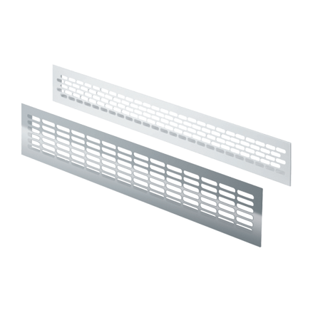 Mriežka vetracia hliníková 480 × 80 mm strieborná