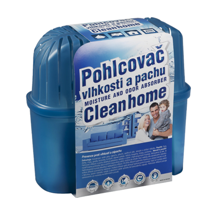 Pohlcovač vlhkosti a pachu CLEANHOME 450 g náhradná náplň biela