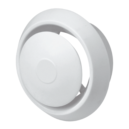 Ventil s reguláciou Ø 125 mm biela