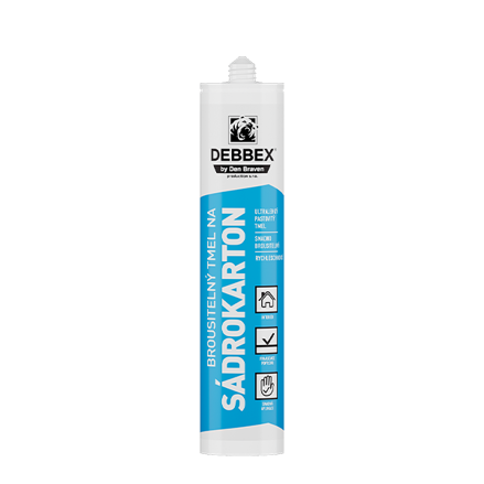 Brúsiteľný tmel na sadrokartón 280 ml kartuša biela