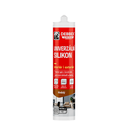 Univerzálny silikón 280 ml kartuša hnedá