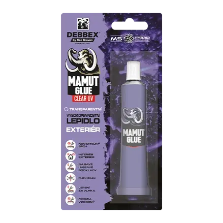 MAMUT GLUE Clear UV 25 ml tuba v blistri transparentná