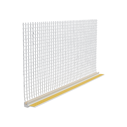 Okenné profily pre zatepľovacie systémy s tkaninou 6 x 100 mm, dĺžka 2,4 m