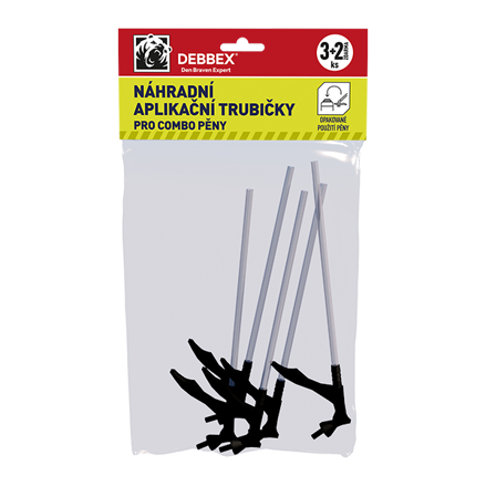 Náhradné aplikačné trubičky pre COMBO peny 3+2 ZADARMO 5 ks blister - 3 + 2 zdarma čiernobiela