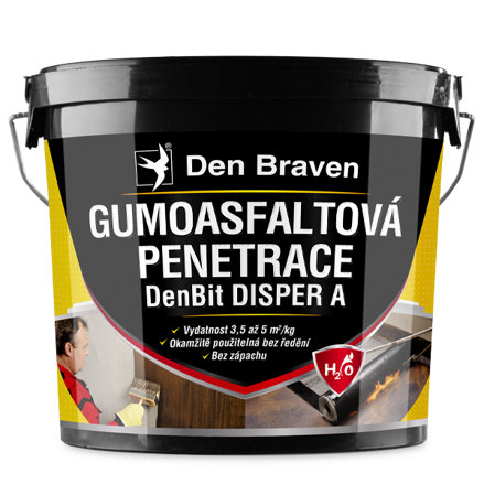 Gumoasfaltová penetrácia DenBit DISPER A 10 kg vedro