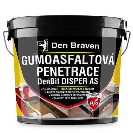 Gumoasfaltová penetrácia DenBit DISPER AS 5 kg vedro