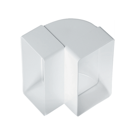 Koleno vertikálne hranaté 90° 110 × 55 mm