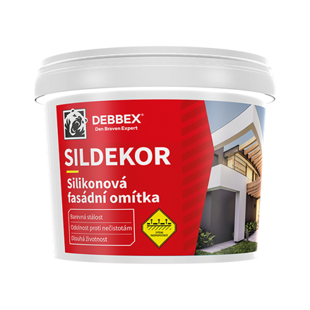 Silikónová omietka SILDEKOR ryhovaná (škrabaná) 25 kg biela