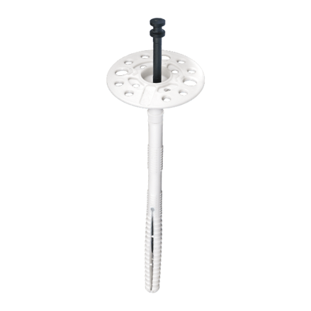 Tanierová hmoždinka s plastovým tŕňom XPN 10 natĺkacia – dlhý rozpon Ø 10 mm, dĺžka 120 mm biela