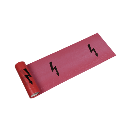 Výstražná fólia 33 cm × 0,08 mm, dĺžka 100 m červená - ELEKTRINA